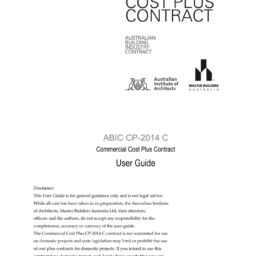 Commercial Cost Plus Contract User Guide 2014