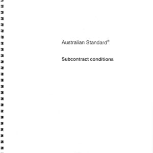 Australian Standard – AS 2545 (1993) – Subcontract conditions