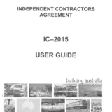 Independent Contractors 2015 Agreement User Guide