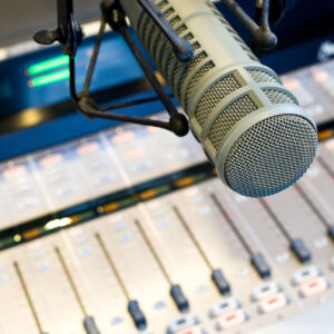 Radio Station Microphone and Mixer